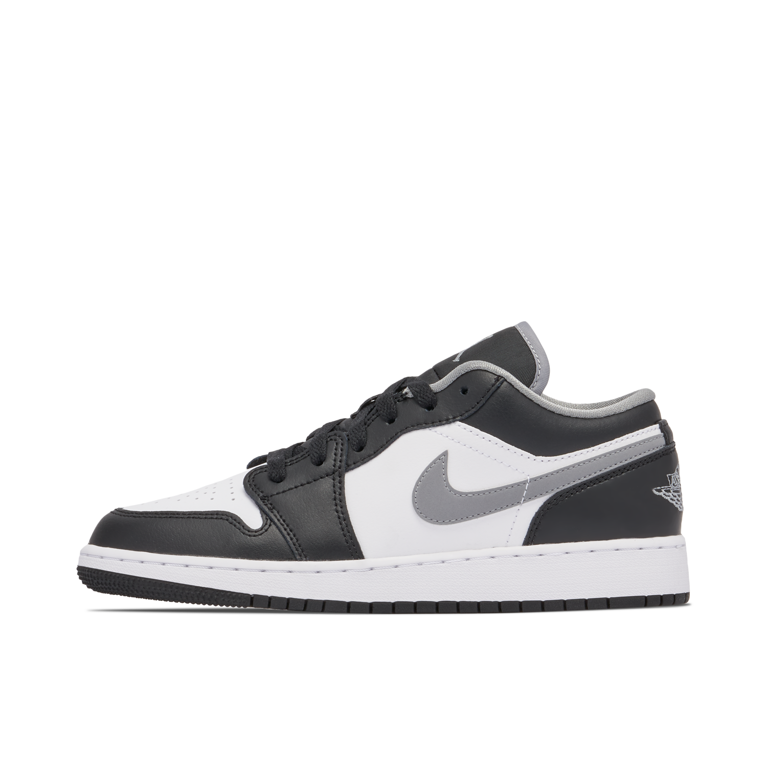 Air Jordan 1 Low Black White Grey GS 553560-040