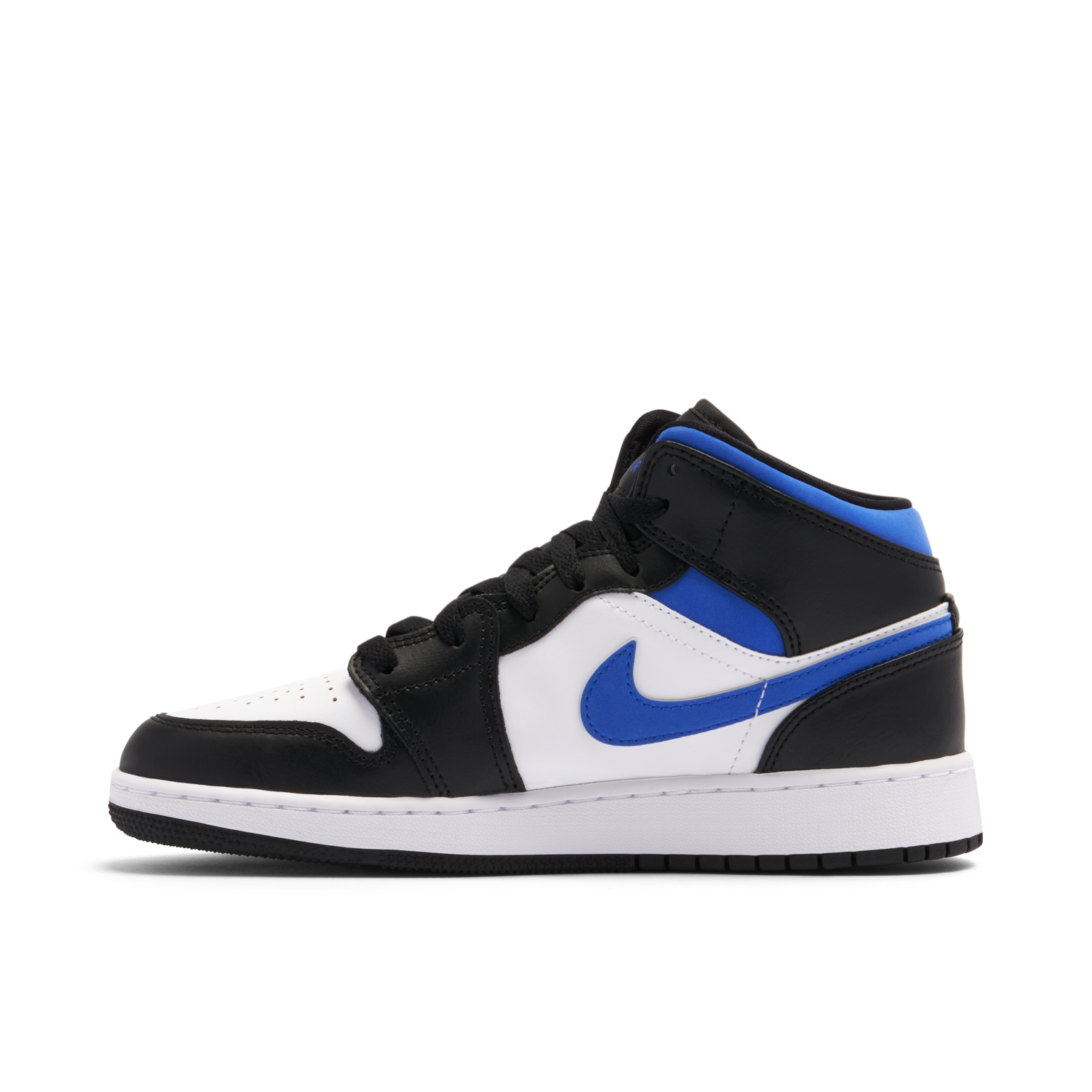 Air Jordan 1 Mid Black White Royal GS 554725-140