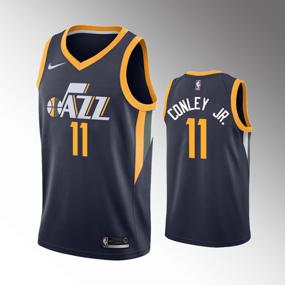 #11 Mike Conley Jr. Jazz Navy 2021-22 Icon Edition Jersey