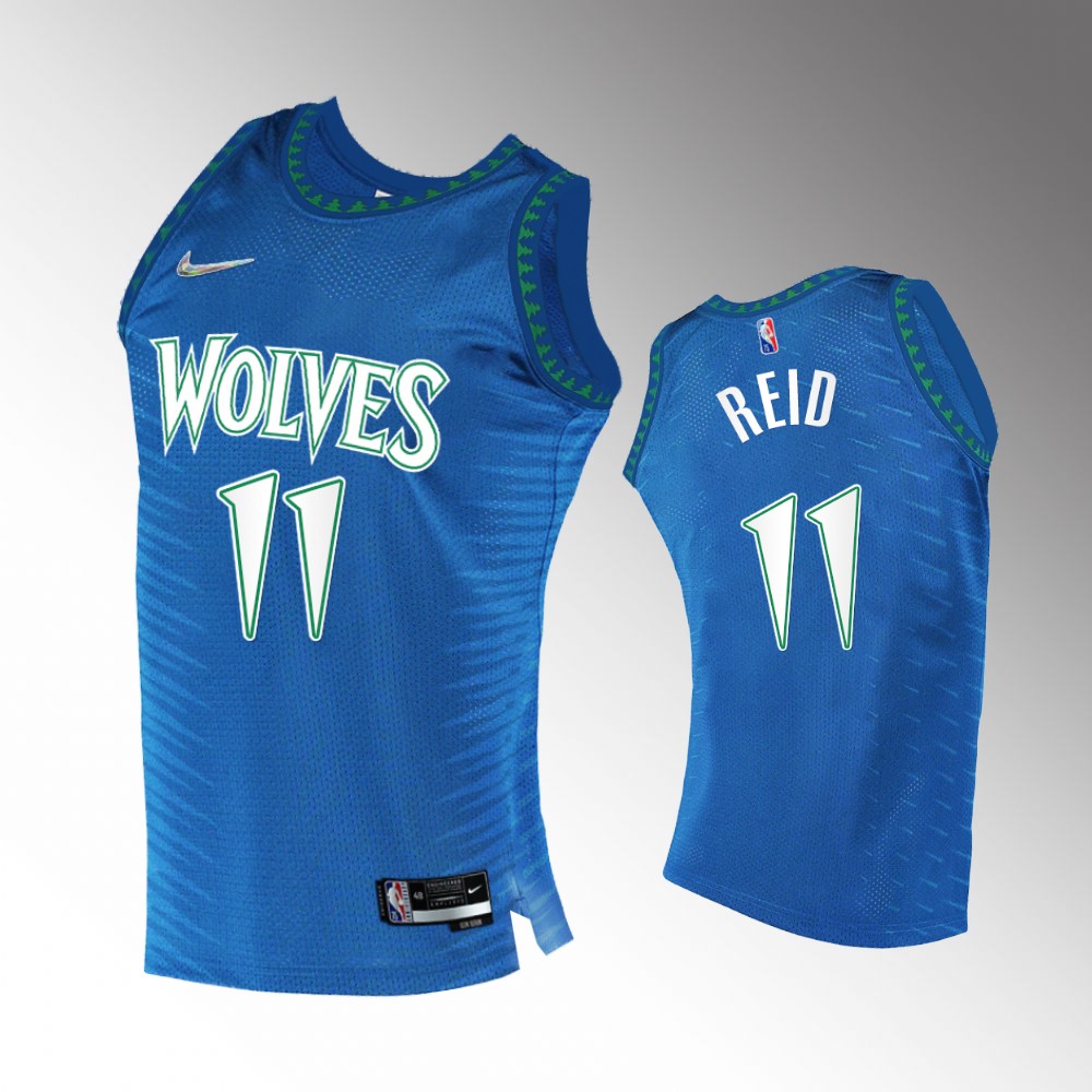 #11 Naz Reid Timberwolves Royal 2021-22 75th Diamond Anniversary City Edition Jersey