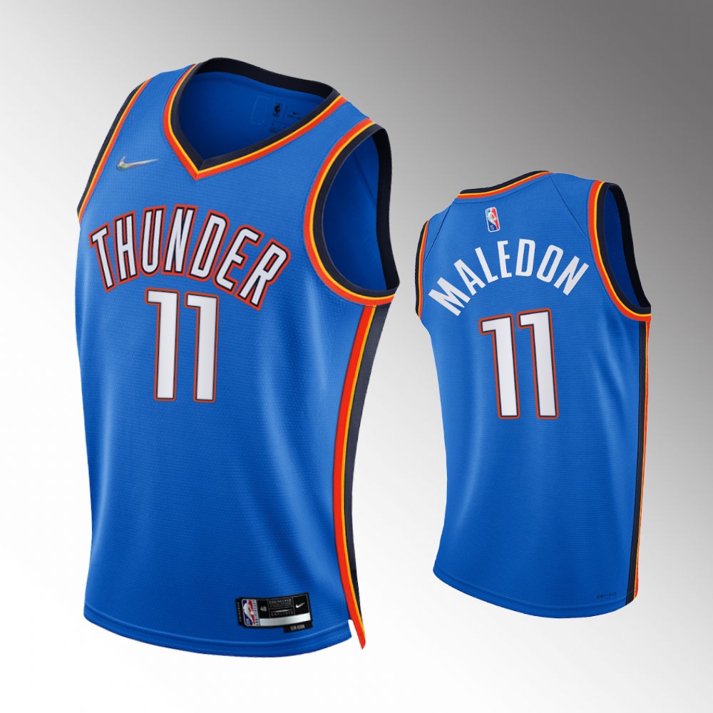 #11 Theo Maledon Thunder Blue 2021-22 75th Diamond Anniversary Icon Edition Jersey