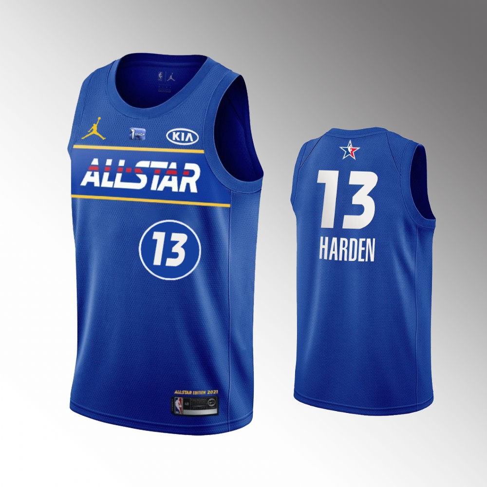 #13 James Harden Brooklyn Nets 2021 All-Star HARDEN Jersey Blue