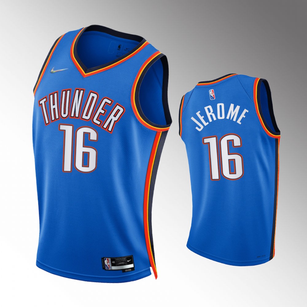 #16 Ty Jerome Thunder Blue 2021-22 75th Diamond Anniversary Icon Edition Jersey