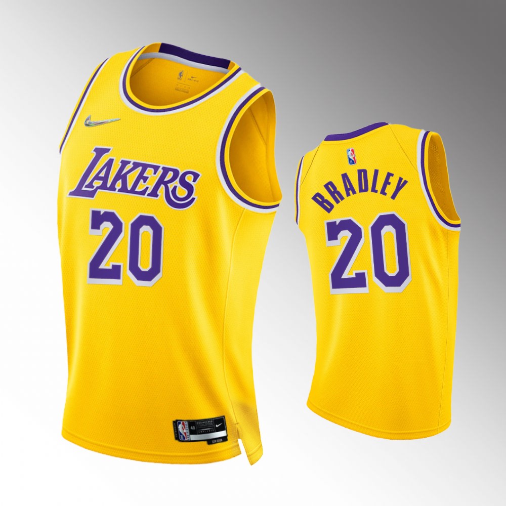 #20 Avery Bradley Lakers Gold 2021-22 Icon Edition 75th Anniversary Jersey