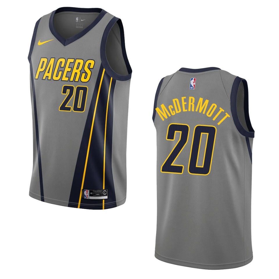 2019-20 Men Indiana Pacers #20 Doug McDermott City Swingman Jersey - Gray