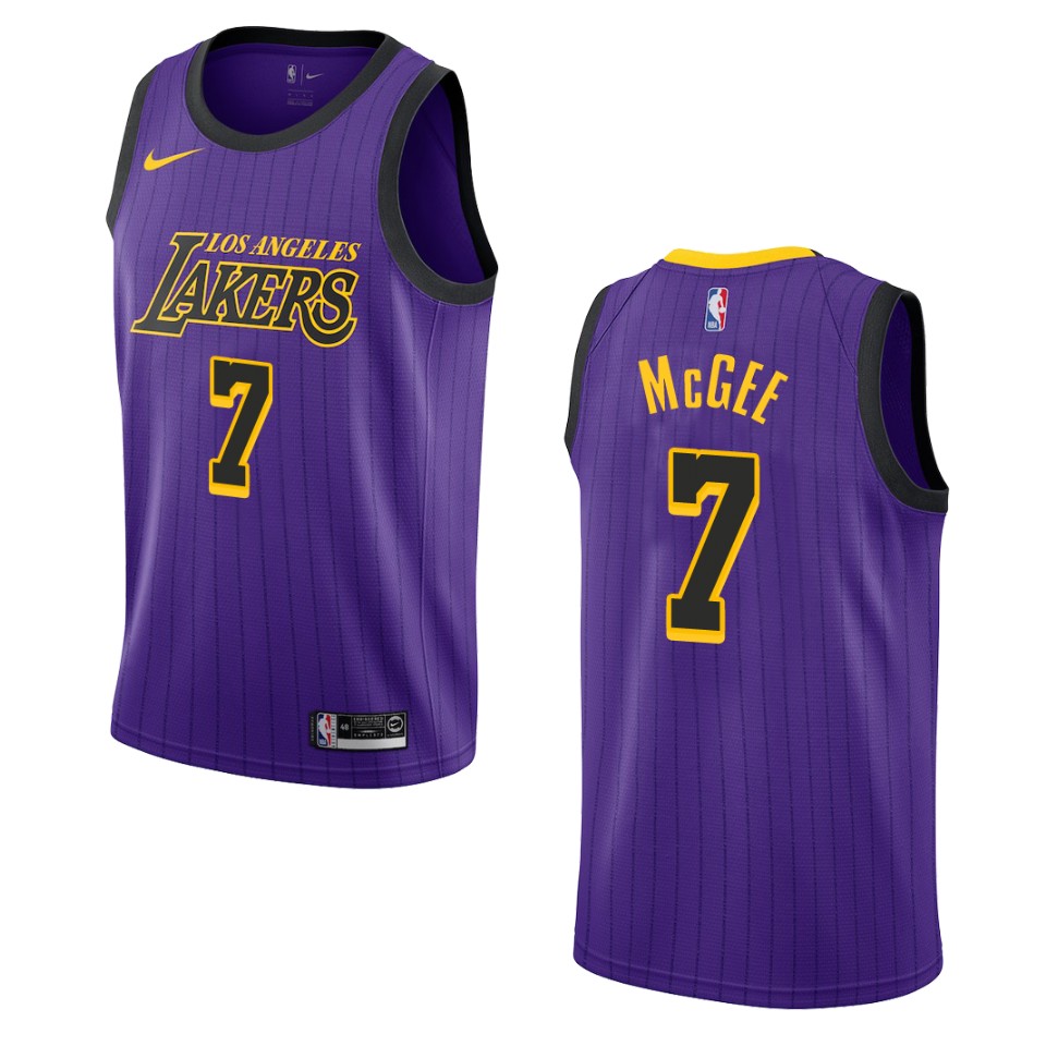 2019-20 Men Los Angeles Lakers #7 JaVale McGee City Edition Swingman Jersey - Purple