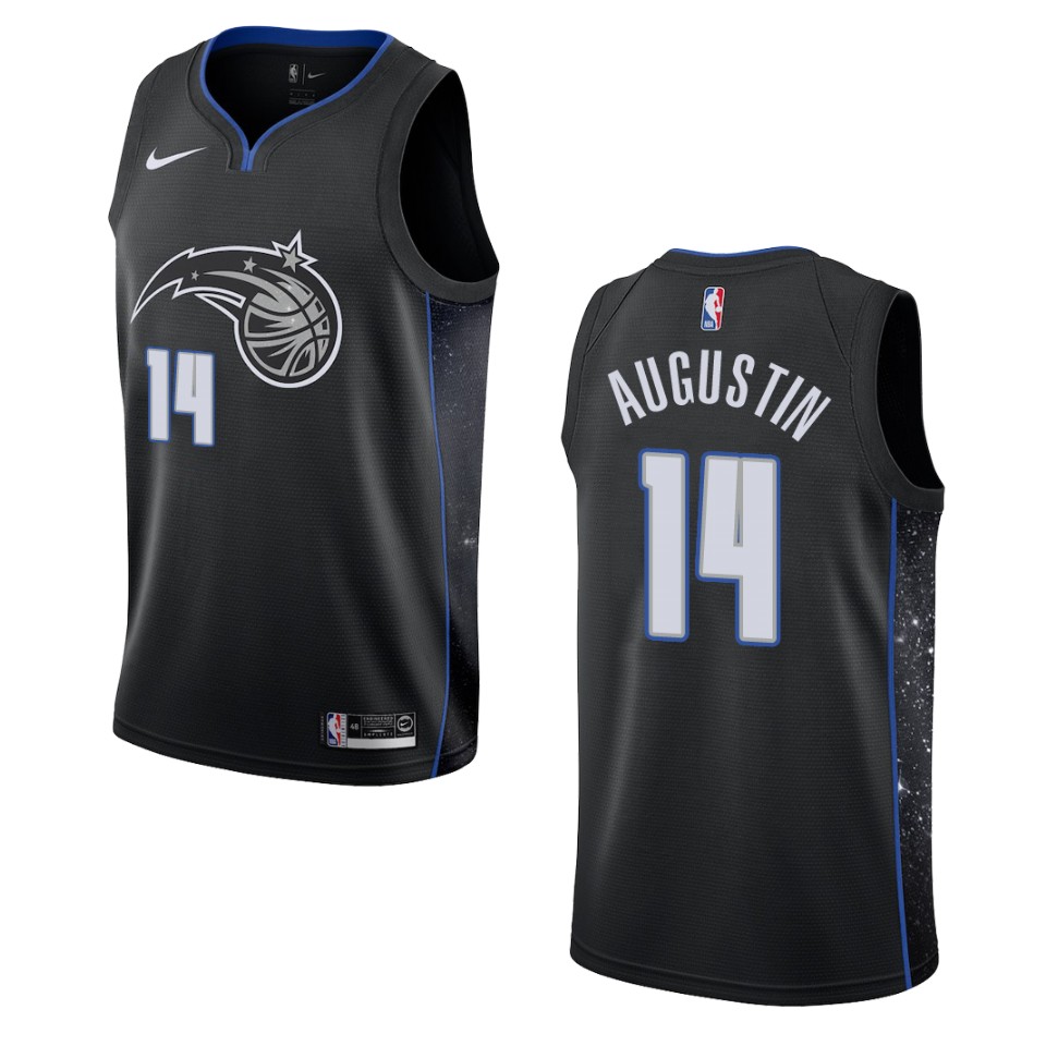 2019-20 Men Orlando Magic #14 D.J. Augustin City Edition Swingman Jersey - Black