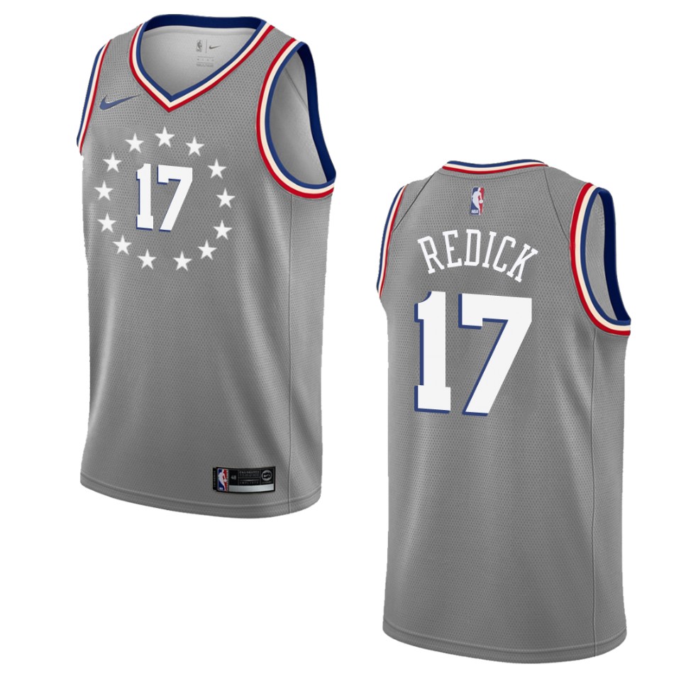 2019-20 Men Philadelphia 76ers #17 J.J. Redick City Edition Swingman Jersey - Gray