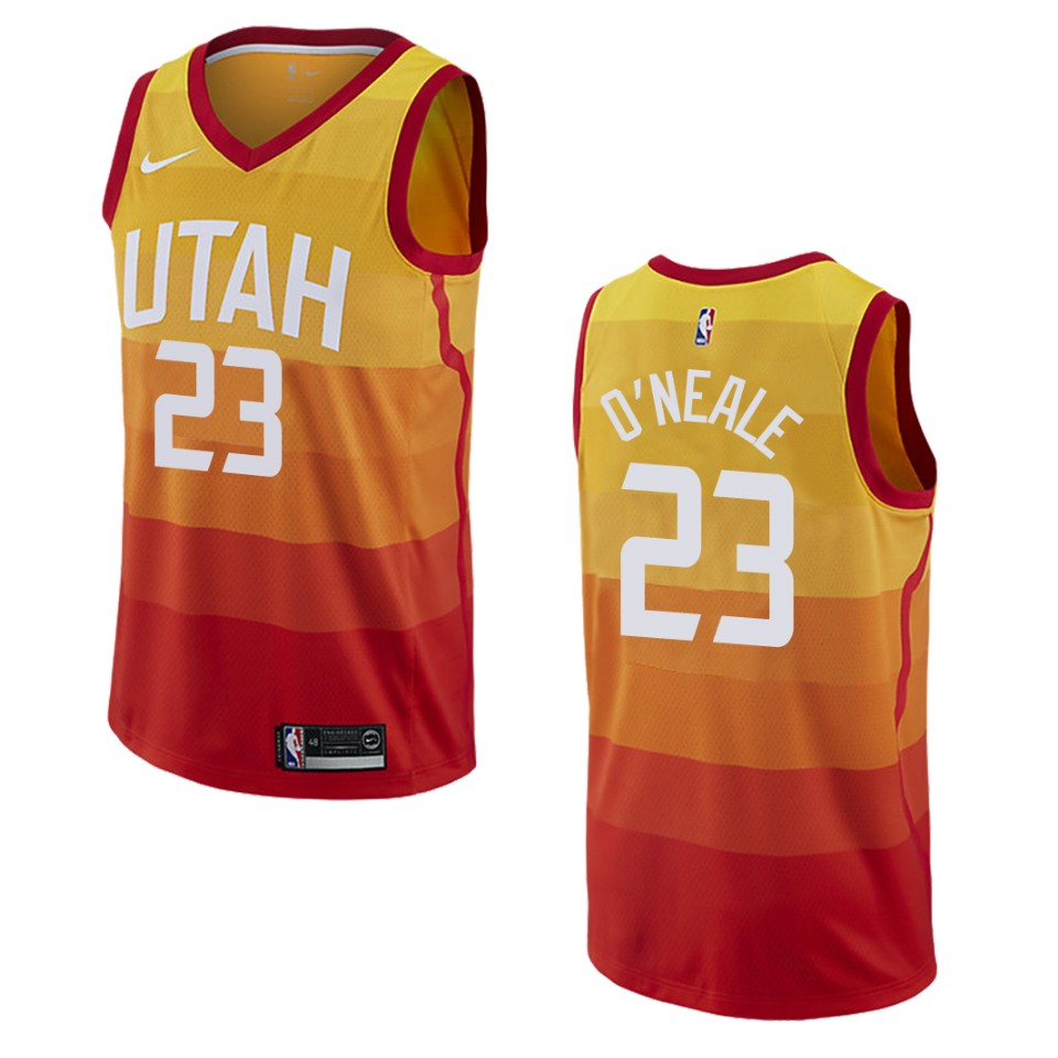2019-20 Men Utah Jazz #23 Royce O'Neale City Edition Swingman Jersey - Red
