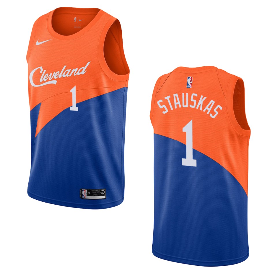 2019-20 Men's Cleveland Cavaliers #1 Nik Stauskas City Swingman Jersey - Blue