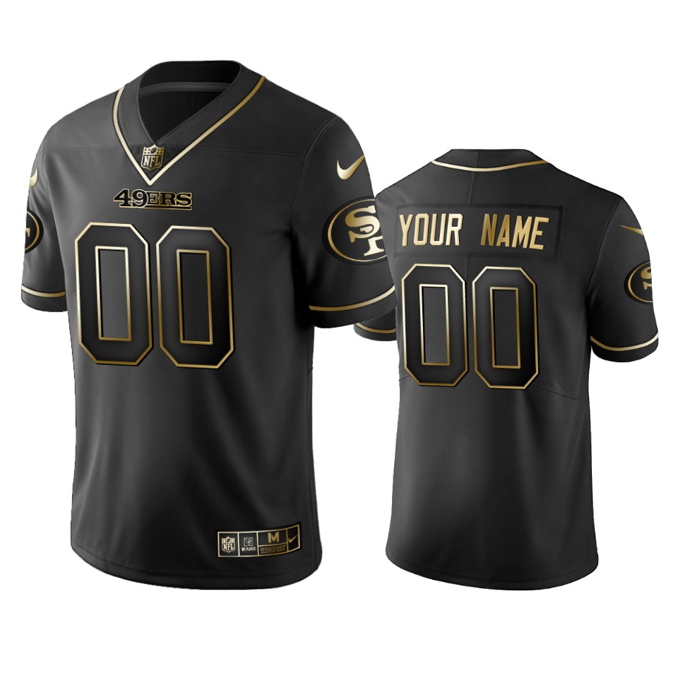 2019 San Francisco  Custom Black Golden Edition Vapor Untouchable Limited Jersey - Men's