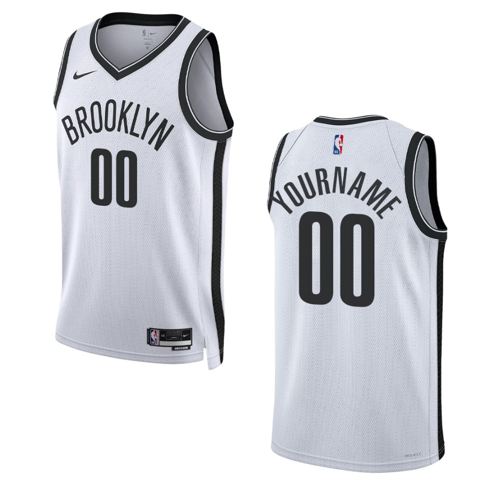 2022-23 Association Edition Brooklyn Nets Custom White Swingman Jersey