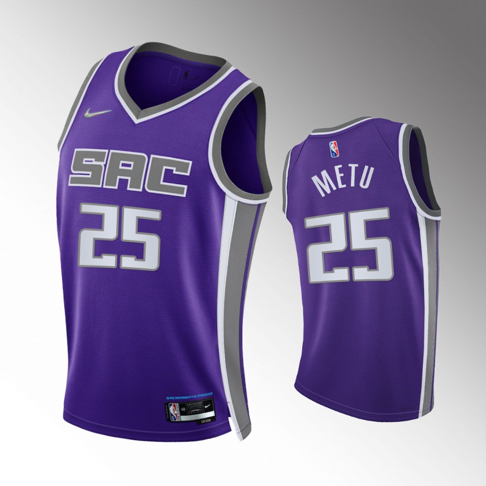 #25 Chimezie Metu Kings Purple 2021-22 75th Diamond Anniversary Icon Edition Jersey