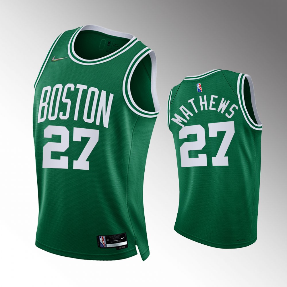 #27 Garrison Mathews Celtics Green 2021-22 75th Diamond Anniversary Icon Edition Jersey