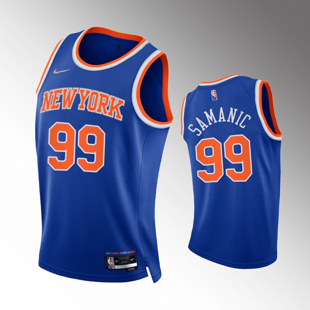 #99 Luka Samanic Lakers Blue 2021-22 Icon Edition 75th Anniversary Jersey