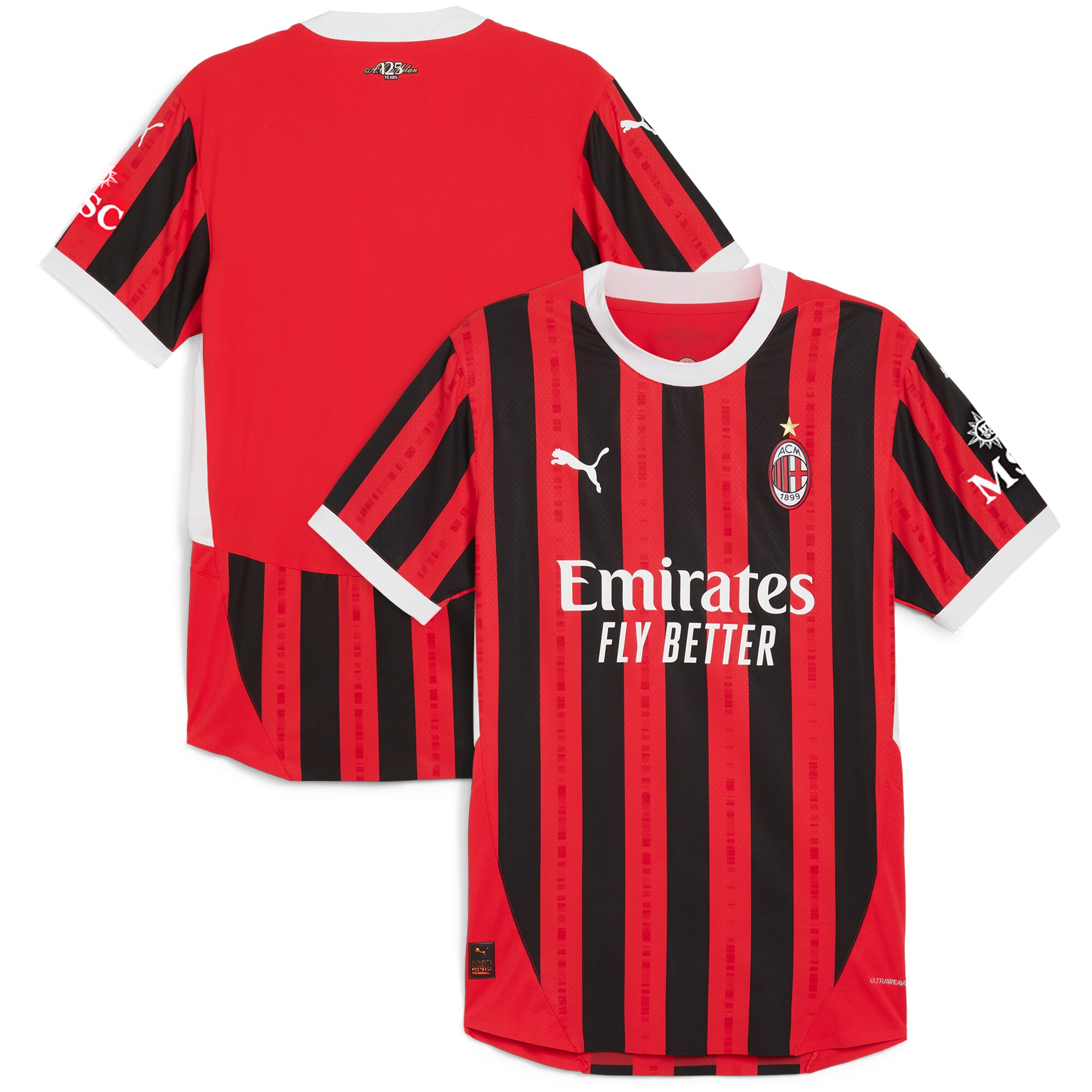 AC Milan Puma 2024/25 Home Authentic Jersey - Red