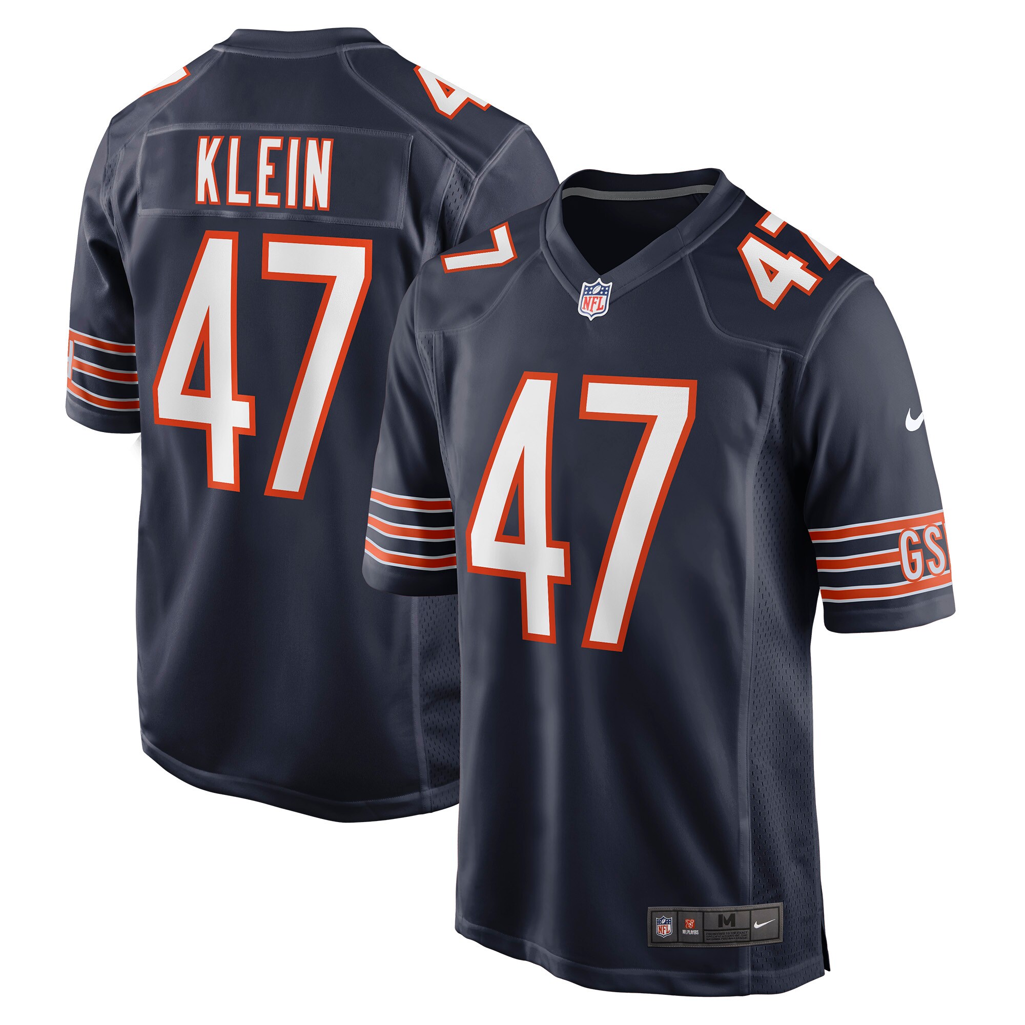 A.J. Klein Chicago Bears Nike Game Player Jersey - Navy