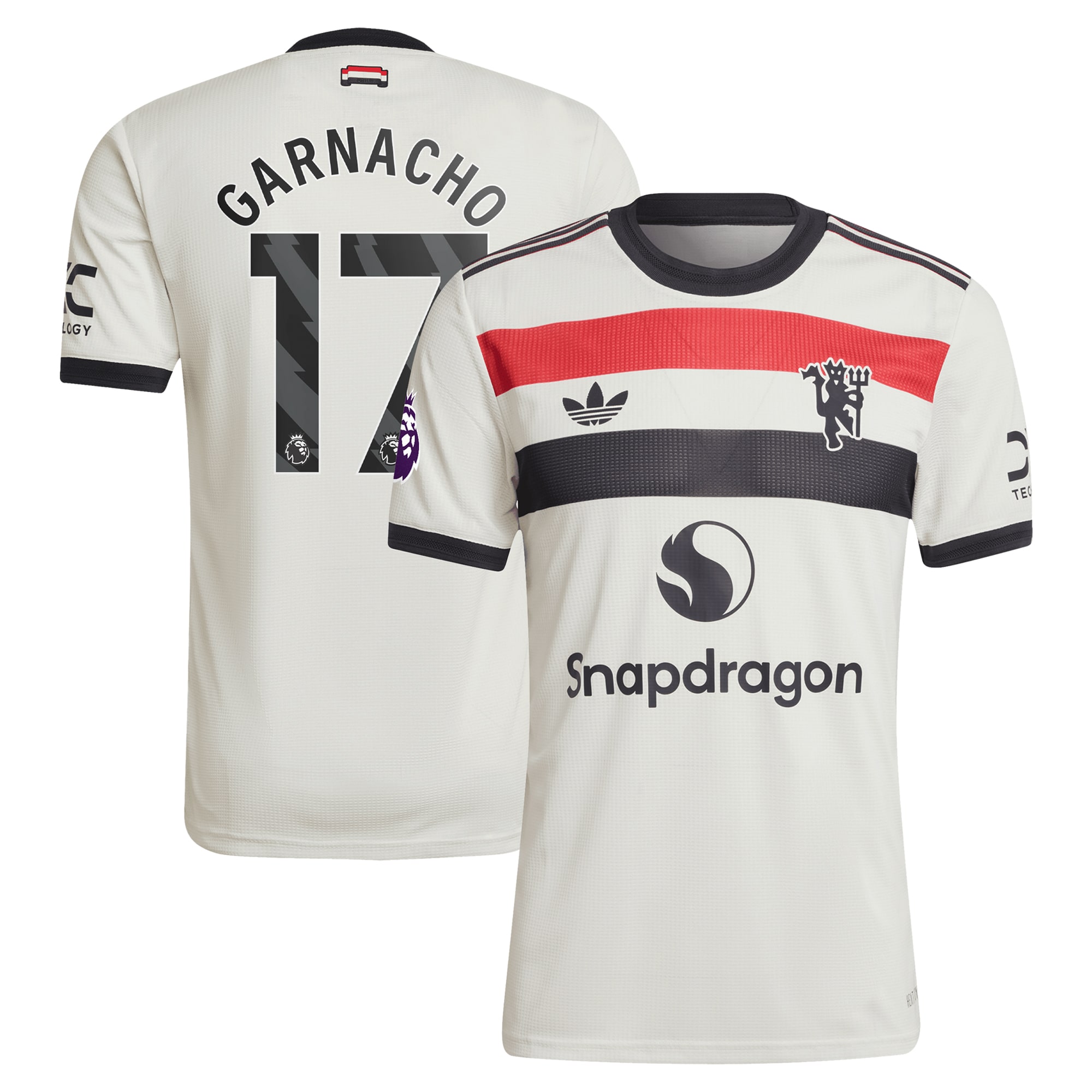 Alejandro Garnacho Manchester United adidas Originals  2024/25 Third Authentic Jersey - Cream