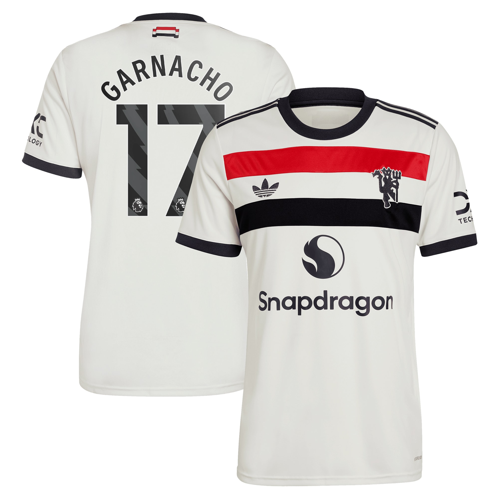 Alejandro Garnacho Manchester United adidas Originals  2024/25 Third Replica Jersey - Cream