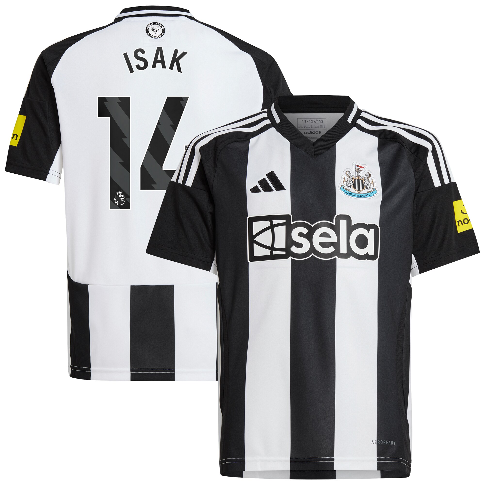 Alexander Isak Newcastle United adidas Youth 2024/25 Home Replica Player Jersey - Black