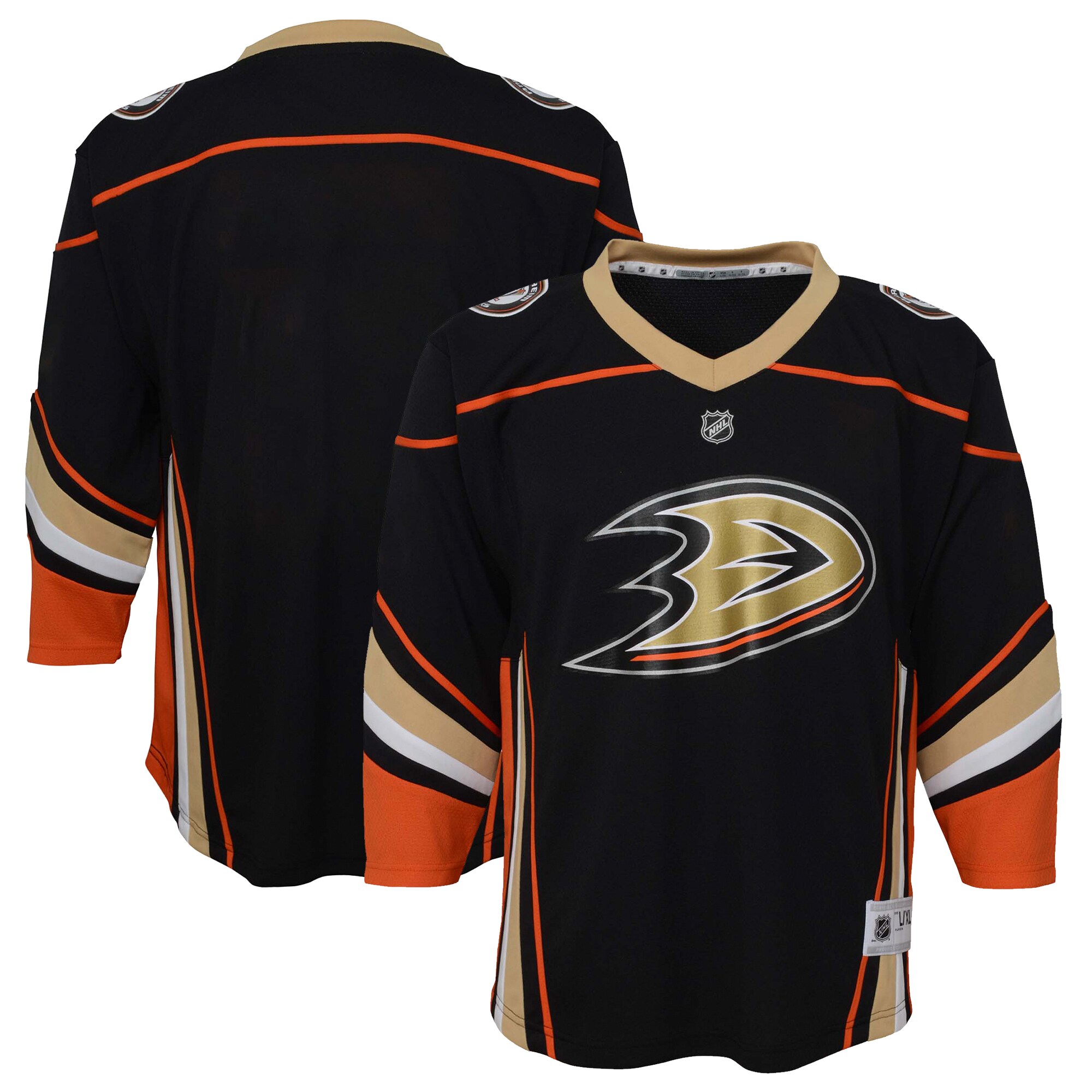  Anaheim Ducks Youth Home Replica Jersey - Black