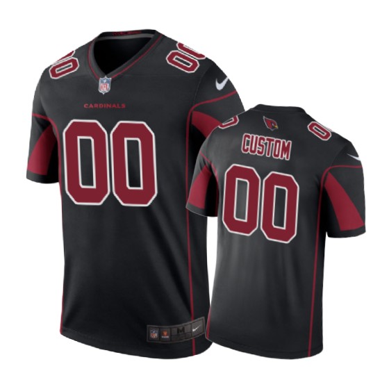 Arizona Cardinals # Custom Nike color rush Black Jersey