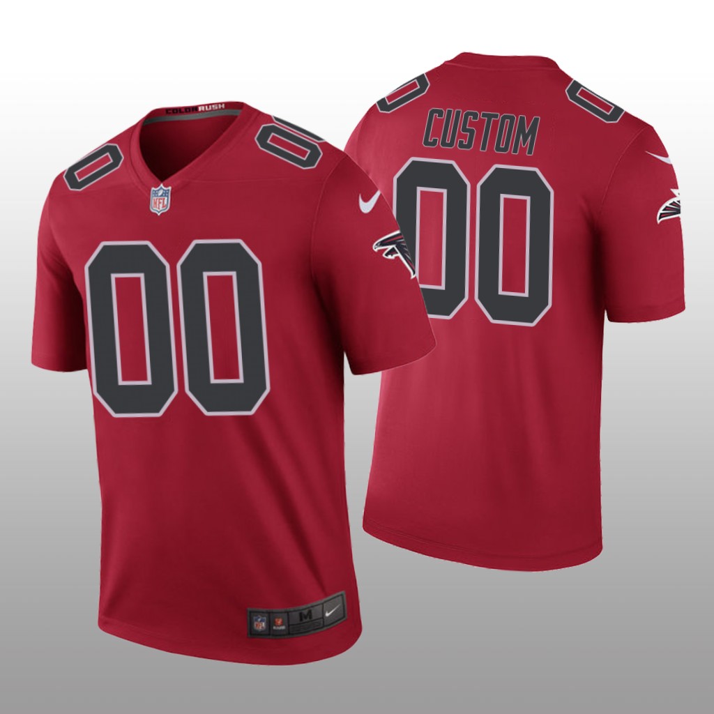 Atlanta Falcons # Custom Nike color rush Red Jersey