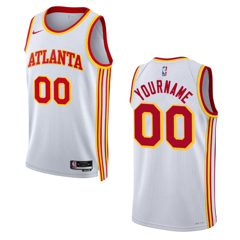 Atlanta Hawks Custom 2022-23 Association Edition White Swingman Jersey