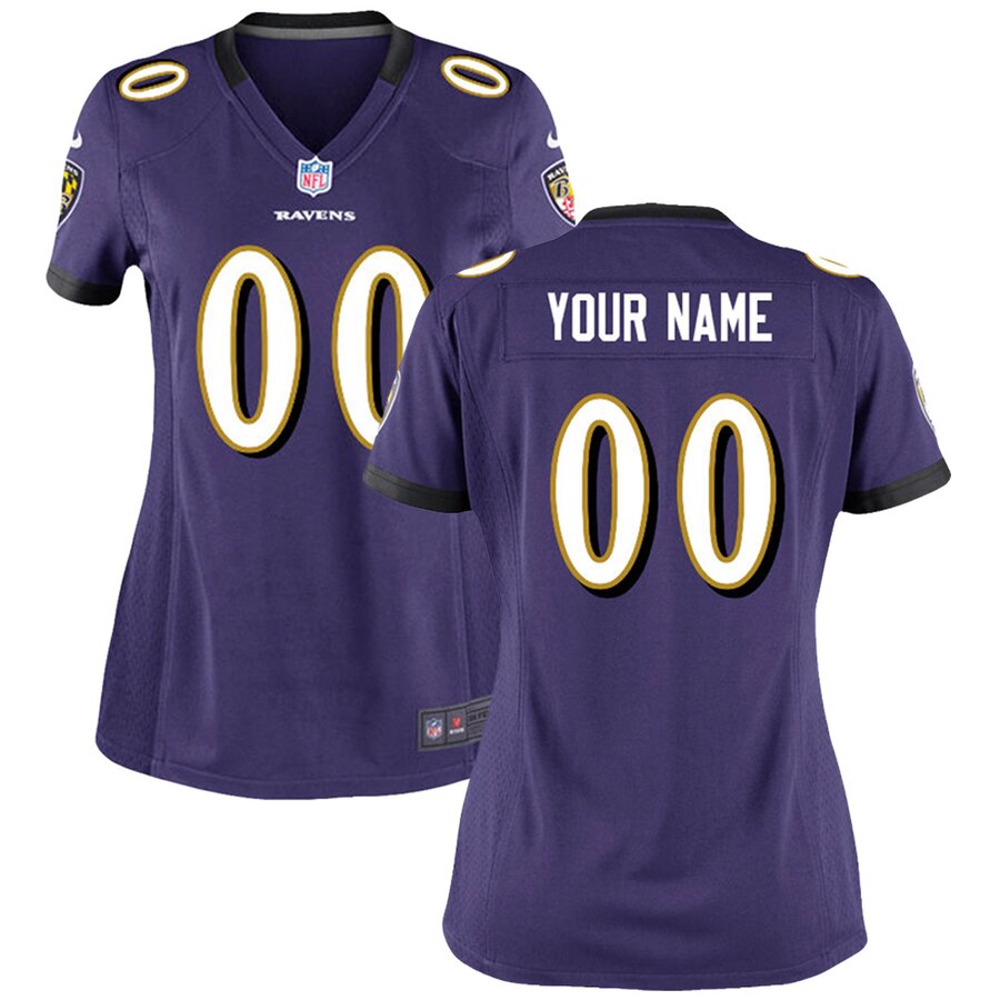 Baltimore Ravens Nike Women's Custom Game Jersey - Purple