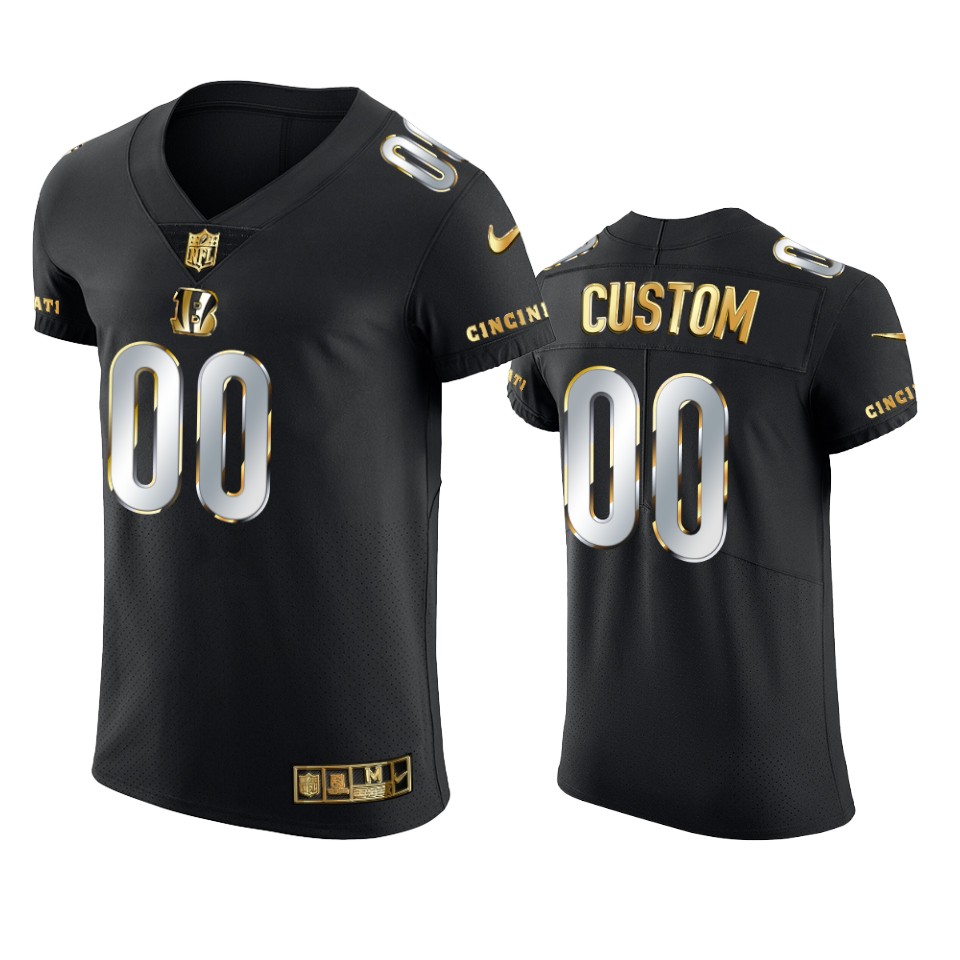 Bengals Custom Golden Edition Black Elite Jersey