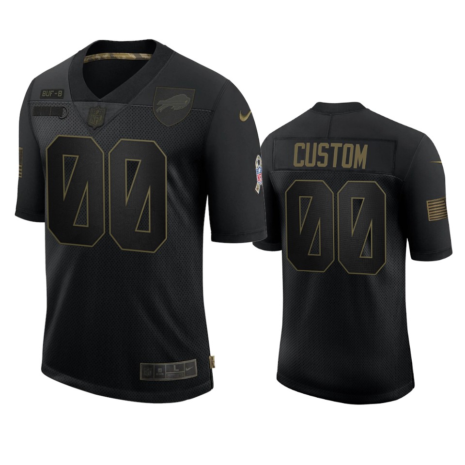 Bills Custom Limited Jersey Black 2020 Salute to Service