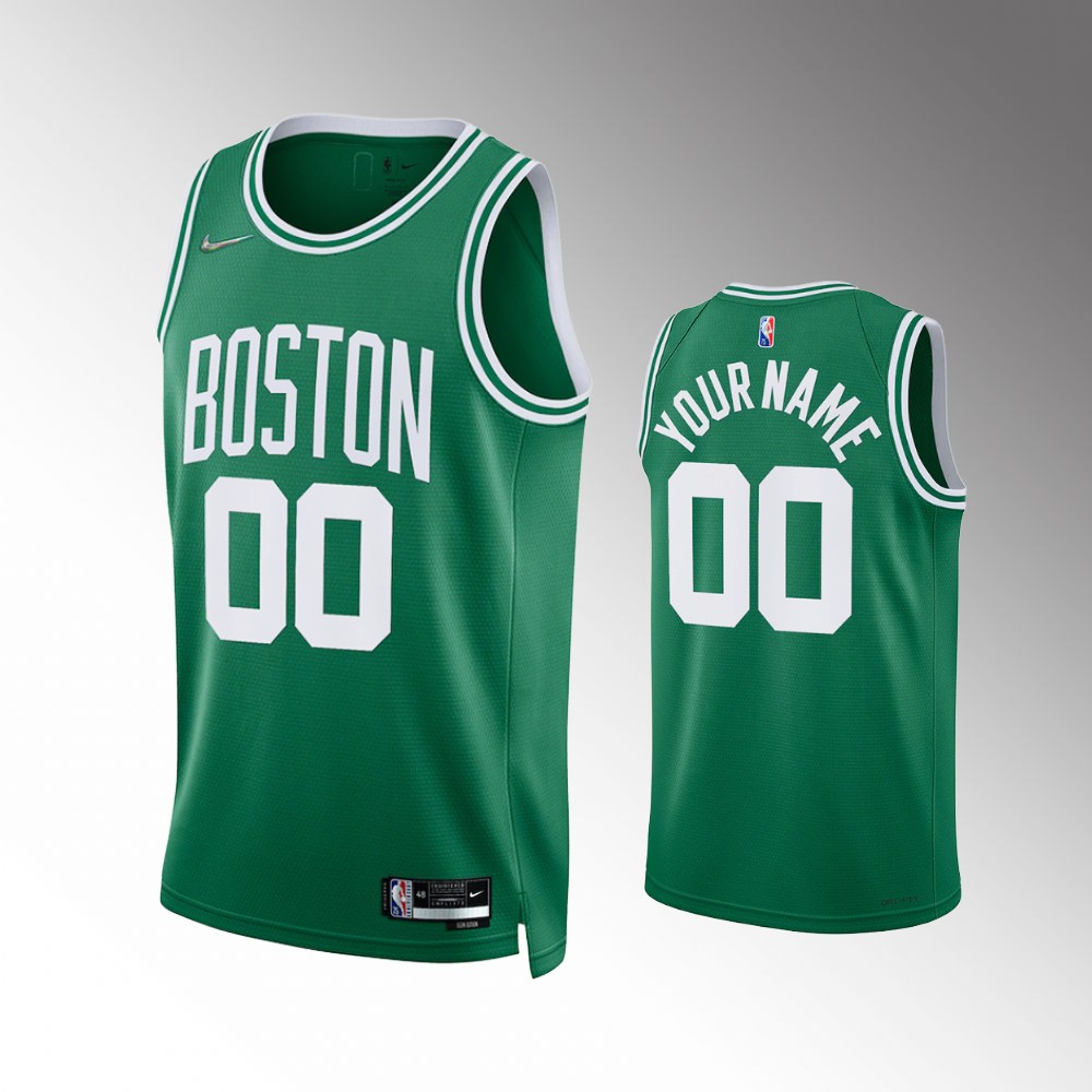 Boston Celtics #00 Custom Green 2022 Icon Edition Diamond Jersey