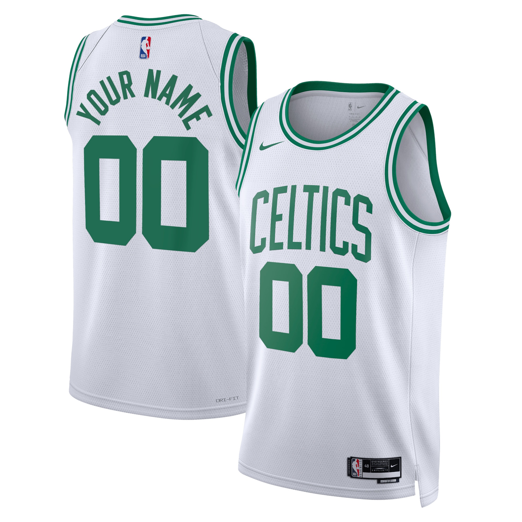 Boston Celtics Nike Association Swingman Jersey - Custom - Unisex