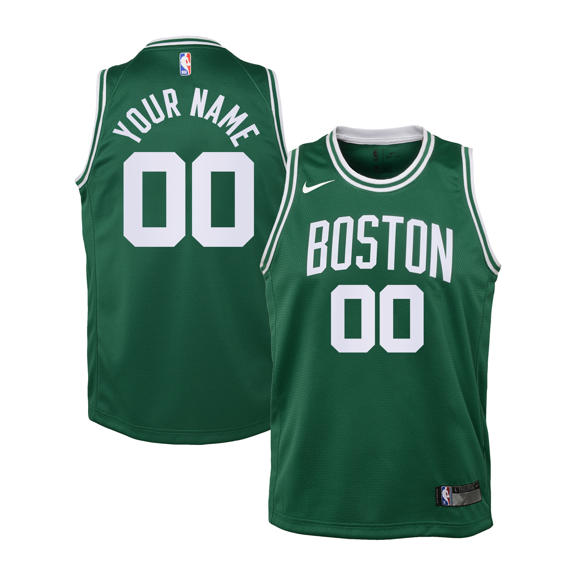 Boston Celtics Nike Icon Swingman Jersey - Custom - Youth
