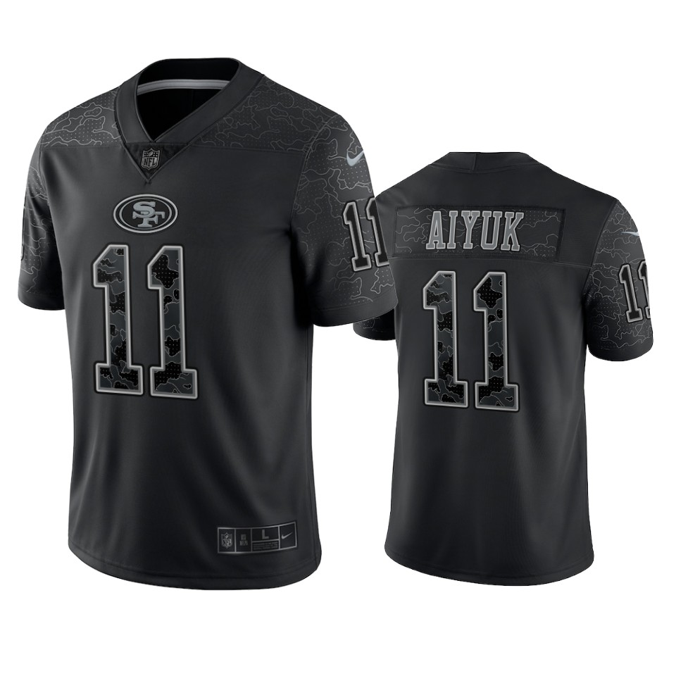  Brandon Aiyuk Reflective Limited Black Jersey