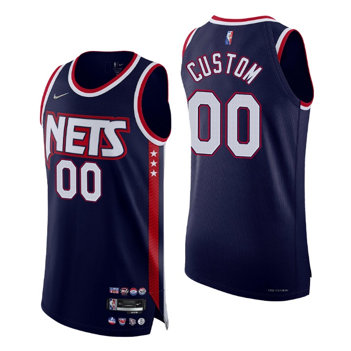 Brooklyn Nets Custom 2021-22 75th Anniversary Authentic Jersey City