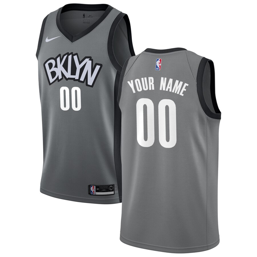 Brooklyn Nets Nike 2019/20 Custom Swingman Jersey Charcoal - Statement Edition