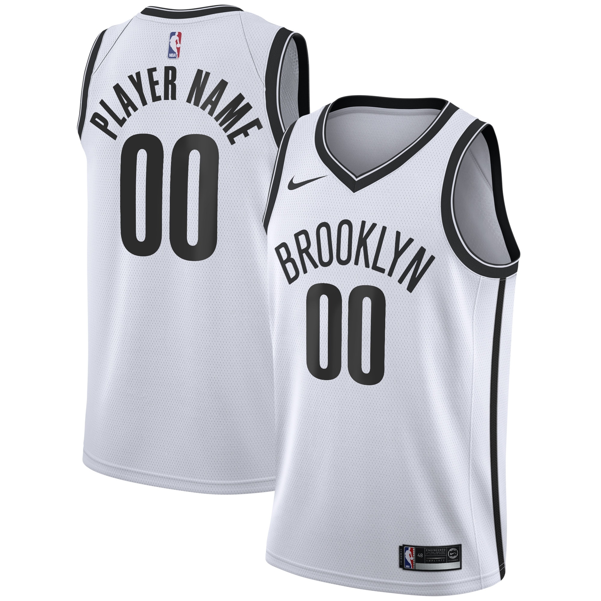 Brooklyn Nets Nike Association Edition Swingman Jersey - White - Custom - Youth
