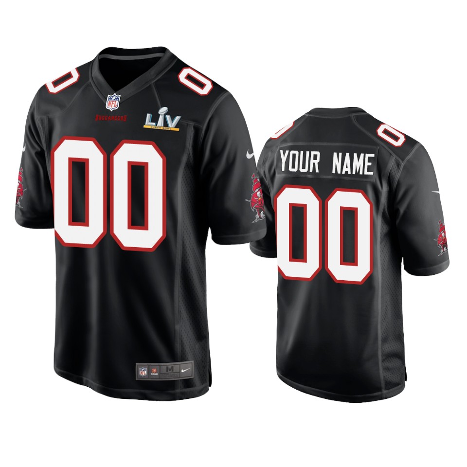 Buccaneers Custom Super Bowl LV Black Game Fashion Jersey