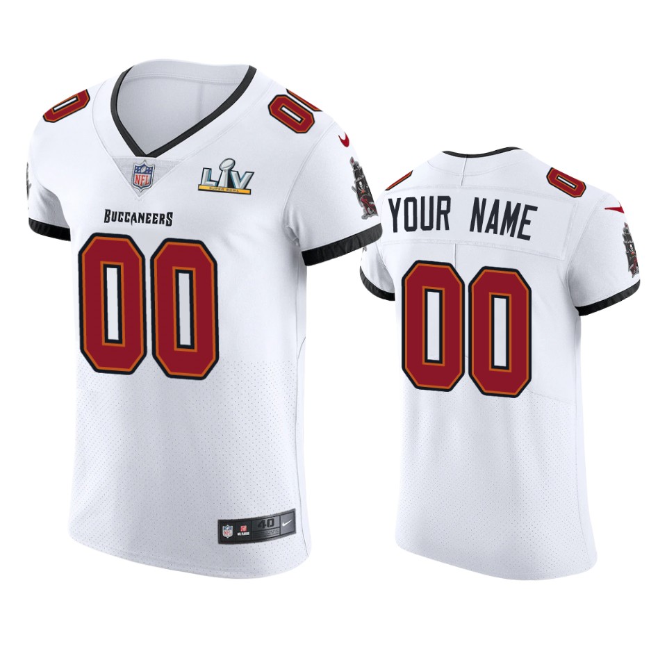 Buccaneers Custom White Super Bowl LV Vapor Elite Jersey