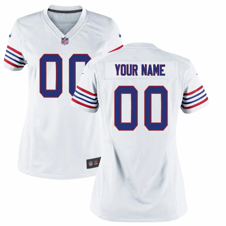 Buffalo Bills Nike Women's Custom Throwback Game Jersey - White