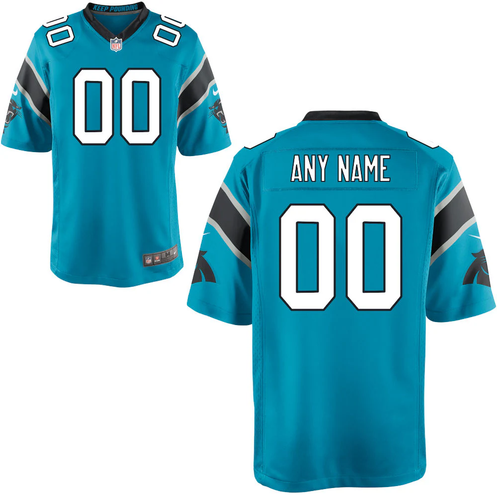 Carolina Panthers Nike Youth Game Custom Jersey - Blue