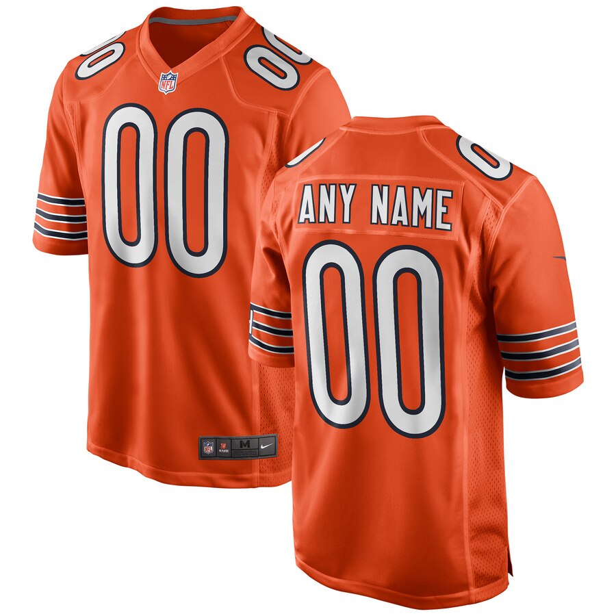 Chicago Bears Nike Alternate Custom Game Jersey - Orange