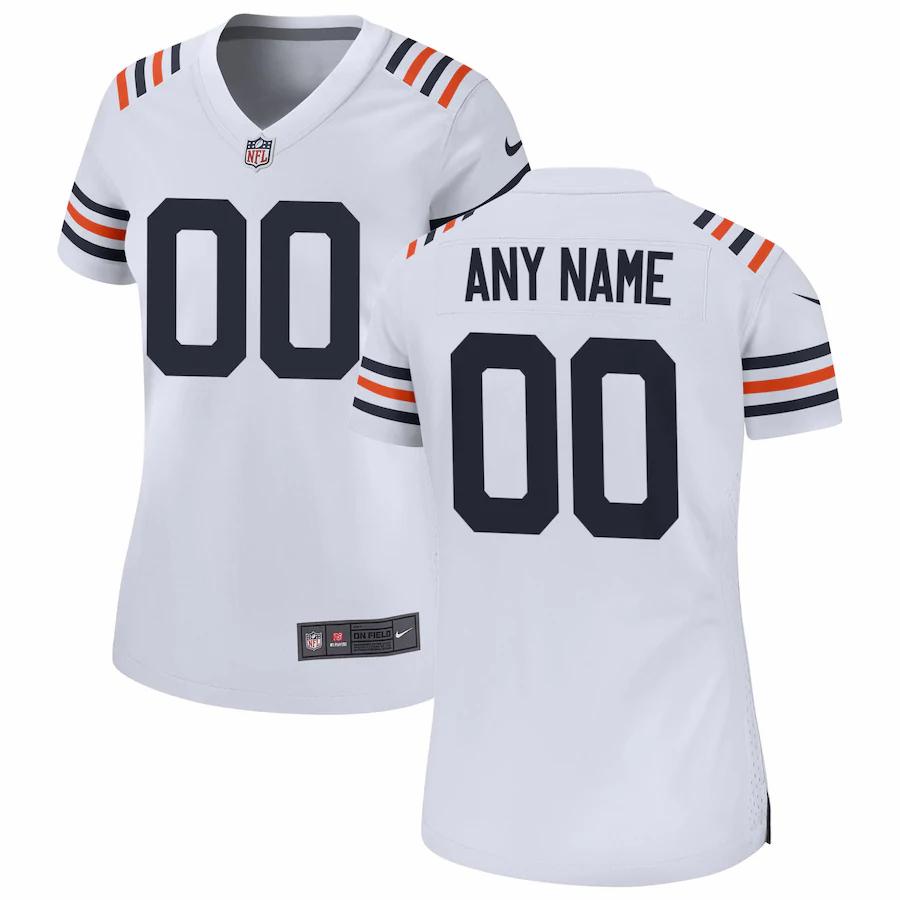 Chicago Bears Nike Women's 2019 Alternate Classic Custom Game Jersey - White