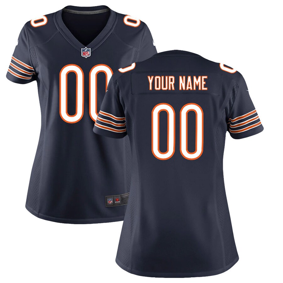 Chicago Bears Nike Women's Custom Game Jersey - Navy Blue