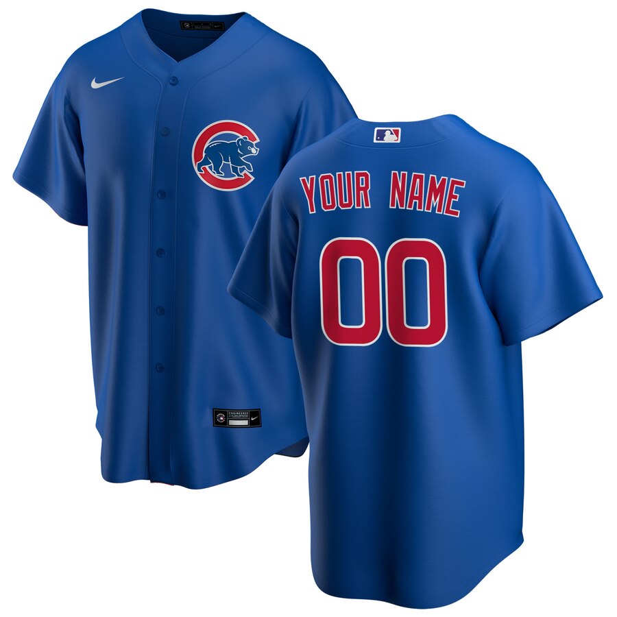 Chicago Cubs Nike Alternate 2020 Replica Custom Jersey â€“ Royal