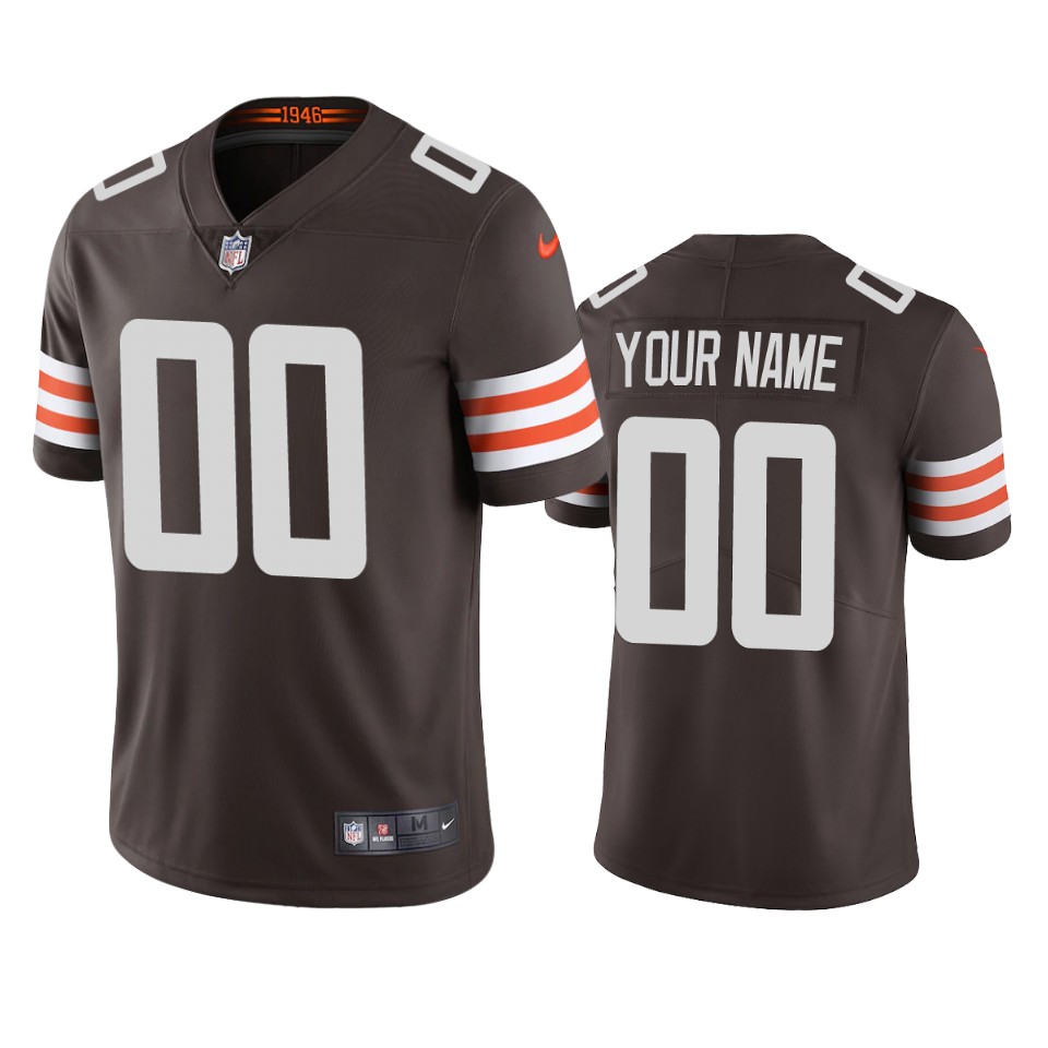 Cleveland Browns Custom Brown 2020 Vapor Limited Jersey - Men's