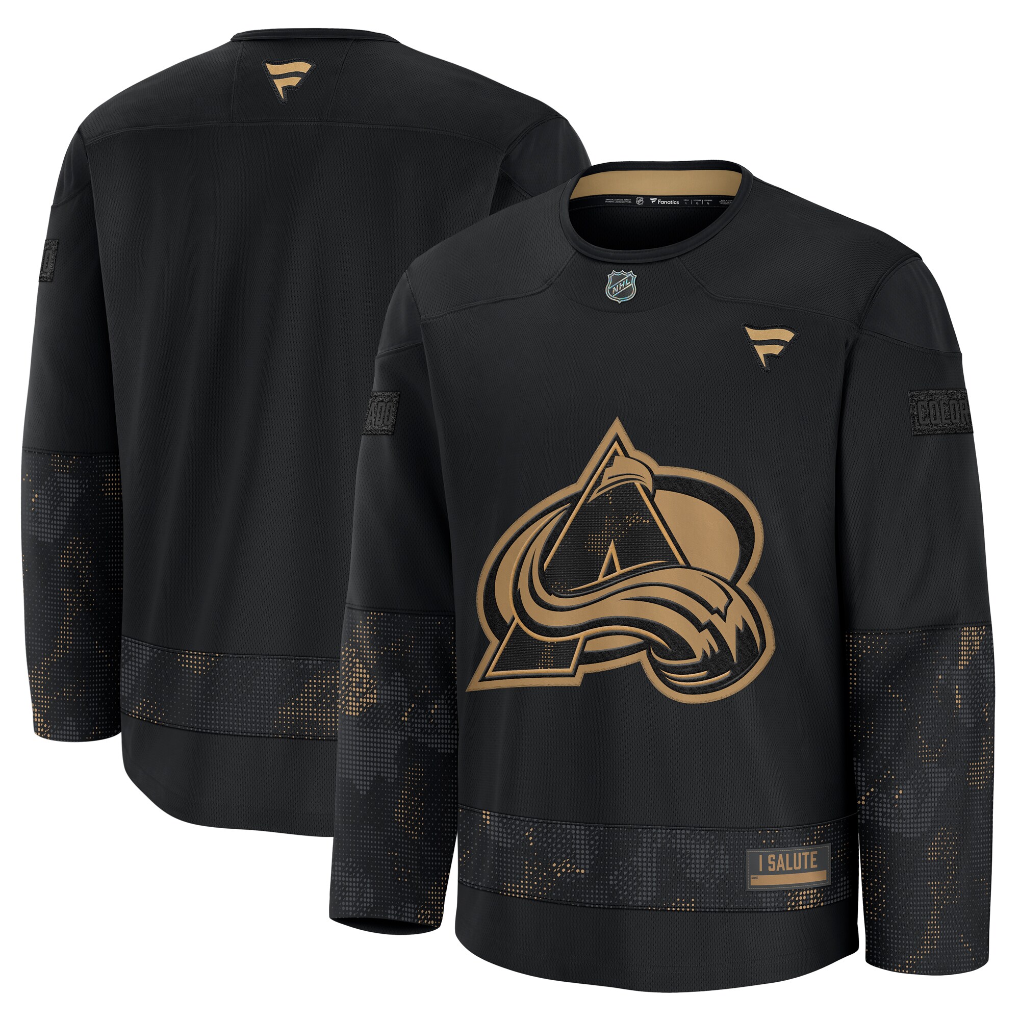  Colorado Avalanche Fanatics 2024 Military Appreciation Practice Jersey - Black