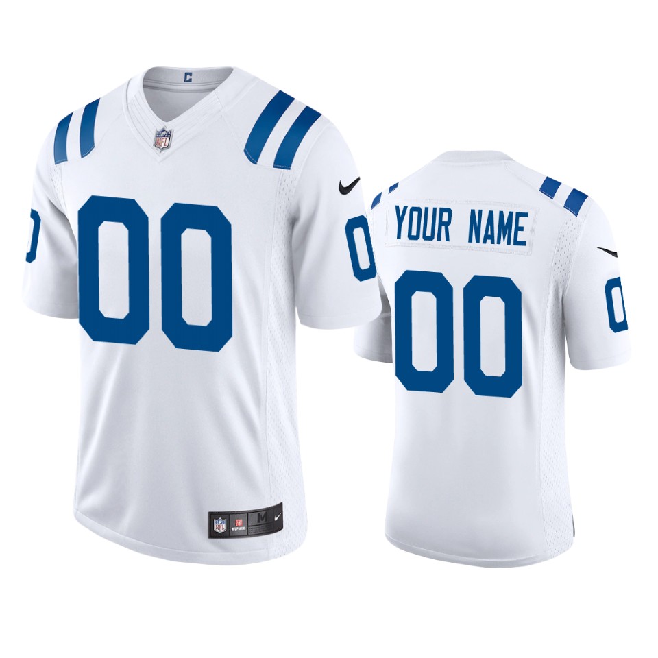 Colts Custom Vapor Limited White Jersey Men's