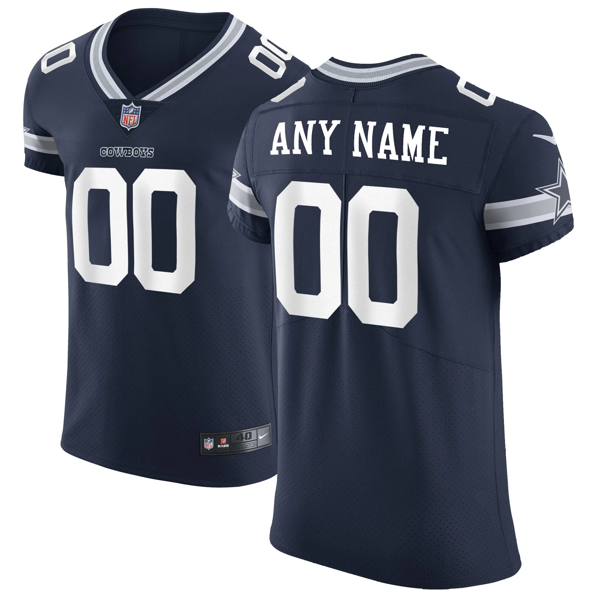 Dallas Cowboys Nike Vapor Untouchable Custom Elite Jersey - Navy